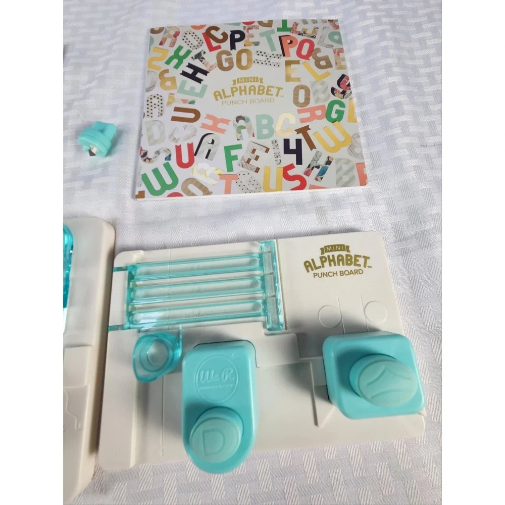 We R Memory Keepers Mini Alphabet Punch & Tab Punch Board Scrapbooking